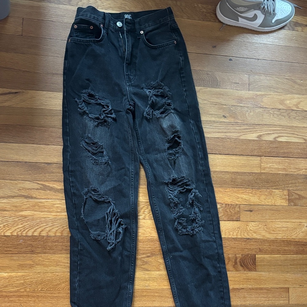 Urban Outfitters Black Distressed Jeans
